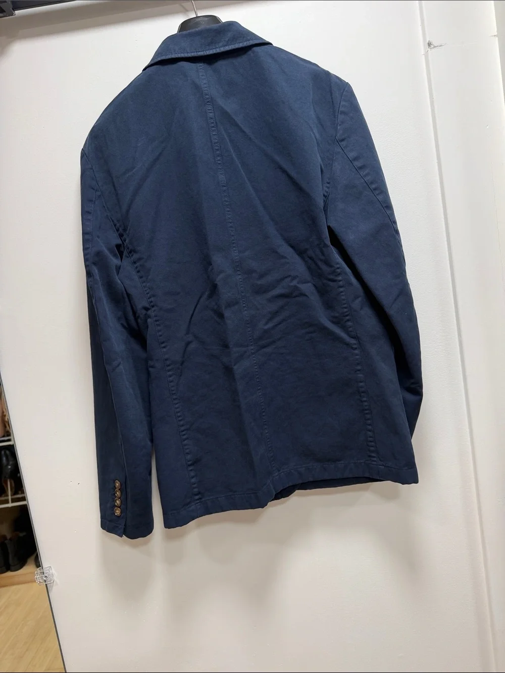 J. Crew Navy Blue Cotton Blazer